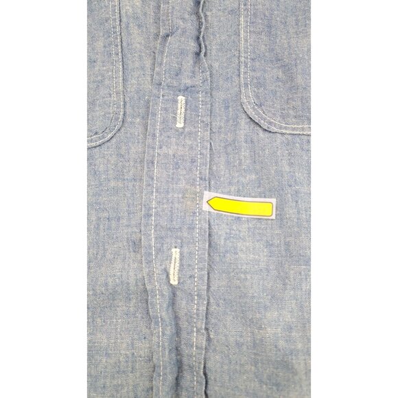 Vintage Big Mac Chambray Shirt Roadrunner Embroidery Penneys Small Medium Denim - Picture 8 of 8